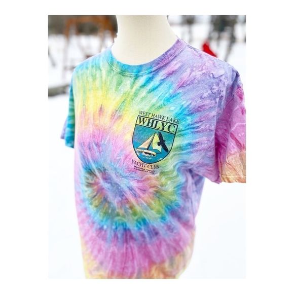 Tie Dye Tee Shirt West Hawk Lake Yacht Club Canada - Picture 8 of 11